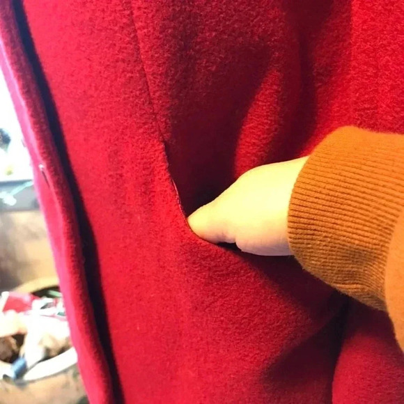 Vintage Blair Wool Blend Women S Red Jacket Coat Button Up Old money Outdoors - Picture 6 of 6